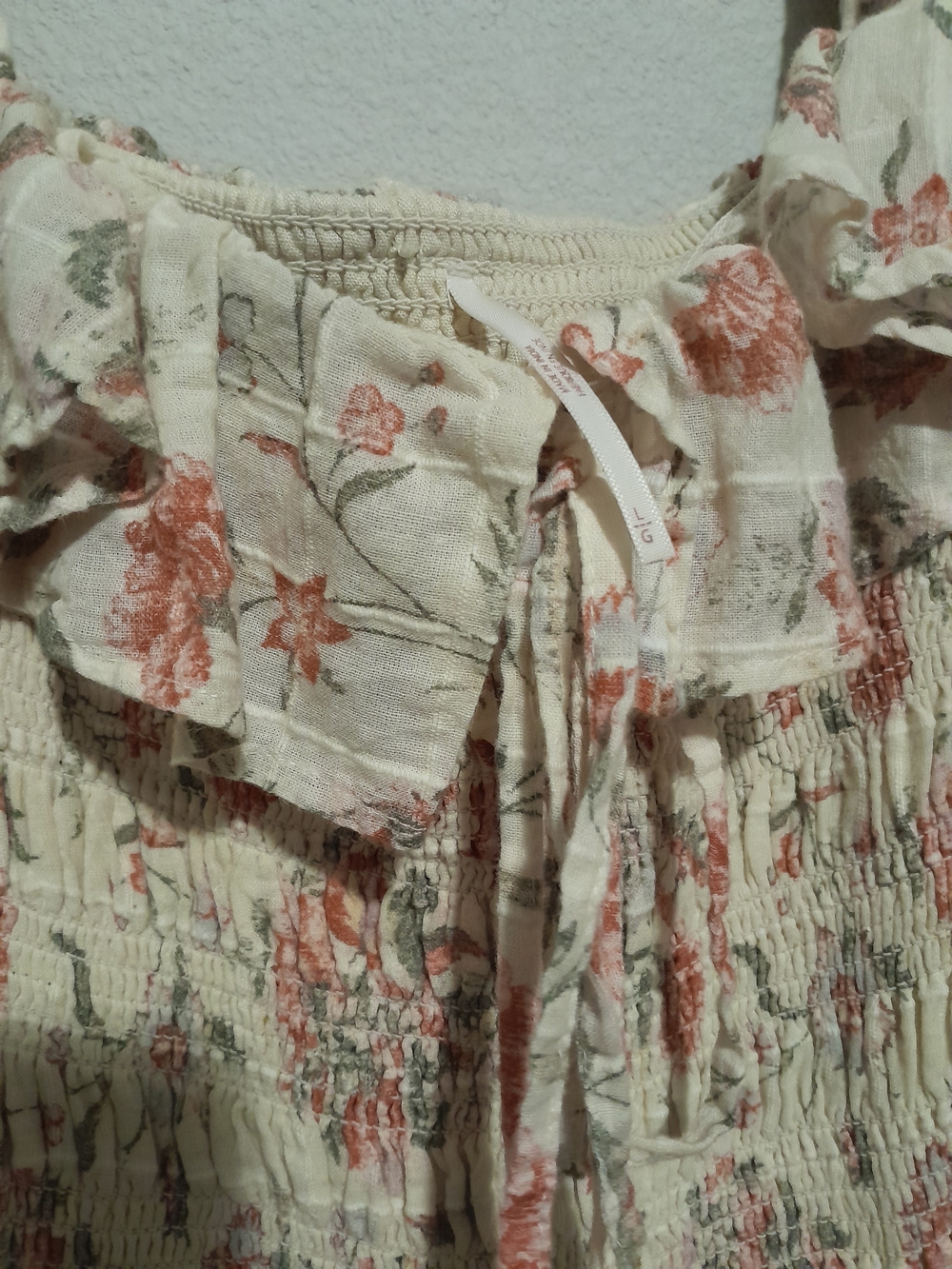 Free People Cream Floral Puff-Sleeve Maxi Dress - Picture 4 of 5